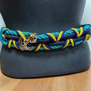 Vintage Braided Rope Belt Featuring A Signature Anchor-Style Accent Size: M